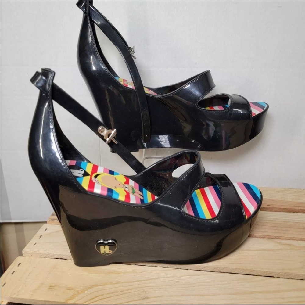 Gwen Stefani Harajuku Lovers Platform Heels Black - Size 7 - Picture 1 of 5